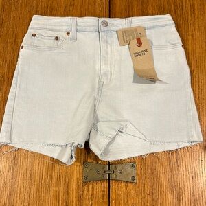 LEVI’S High Rise Light Blue Jean Shorts